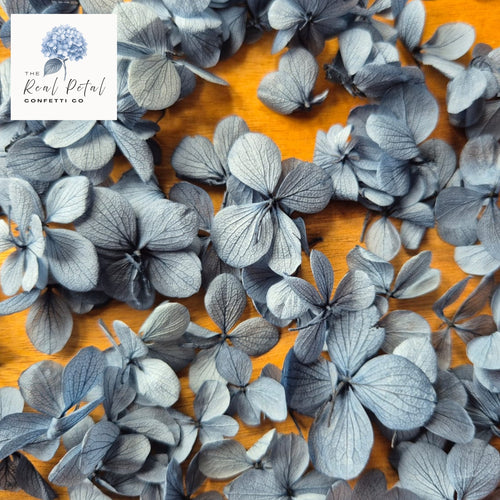 FlutterFly® Hydrangea Petals - Dark Dusty Blue