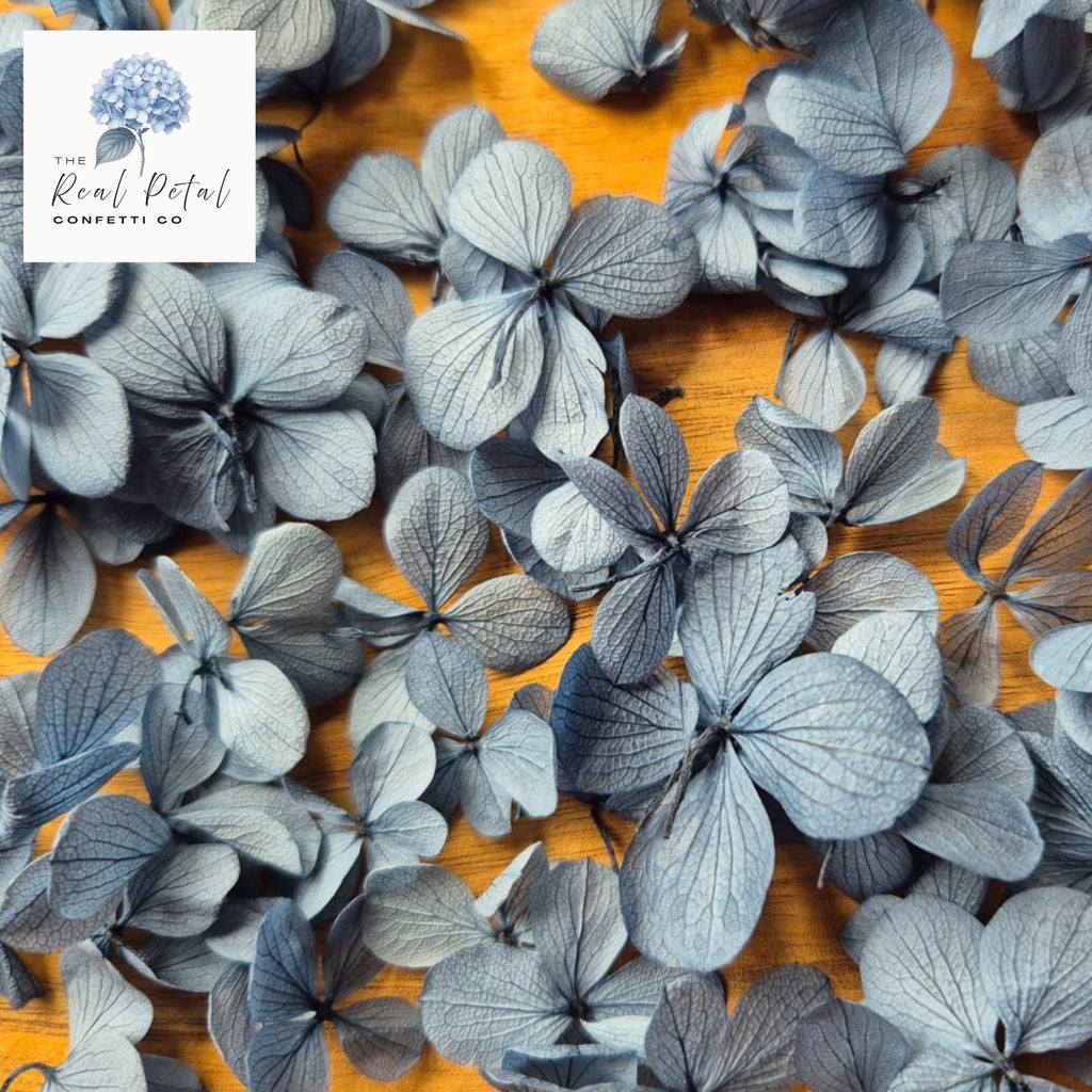 FlutterFly® Hydrangea Petals - Dark Dusty Blue